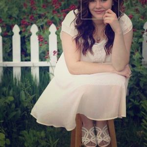 Cream short sleeve dress